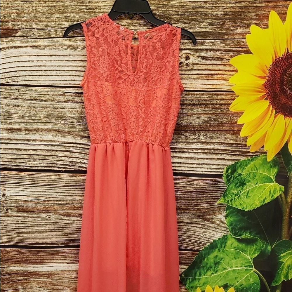Attitude Unknown orange maxi dress size small - Picture 4 of 5